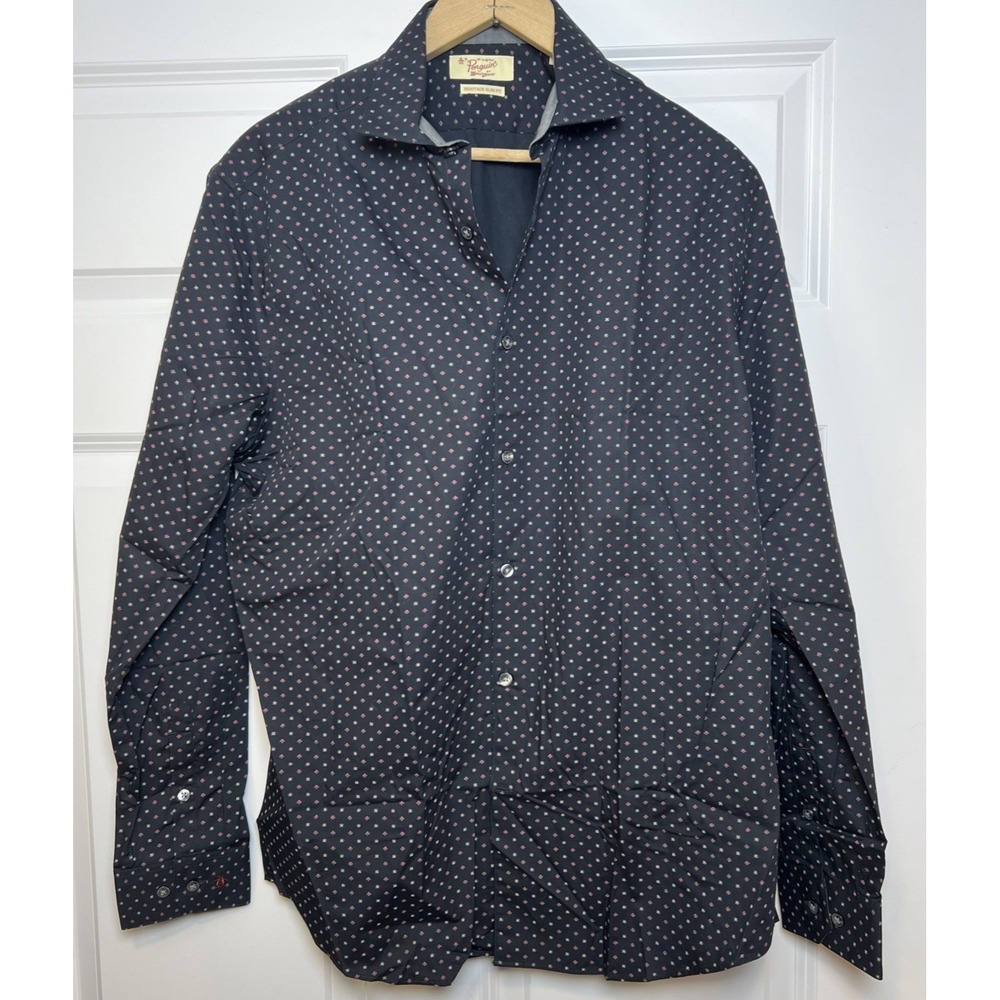Original Penguin Heritage Slim Fit Dress Shirt 16 34/35 Mens Burst Cotton NWOT